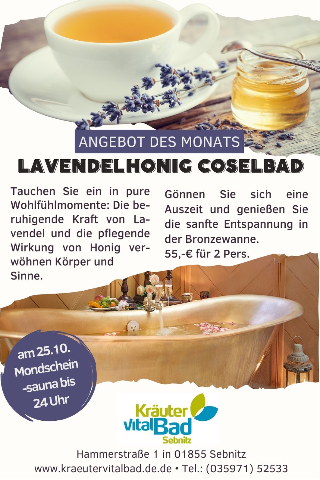 Lavendel-Honig Coselbad